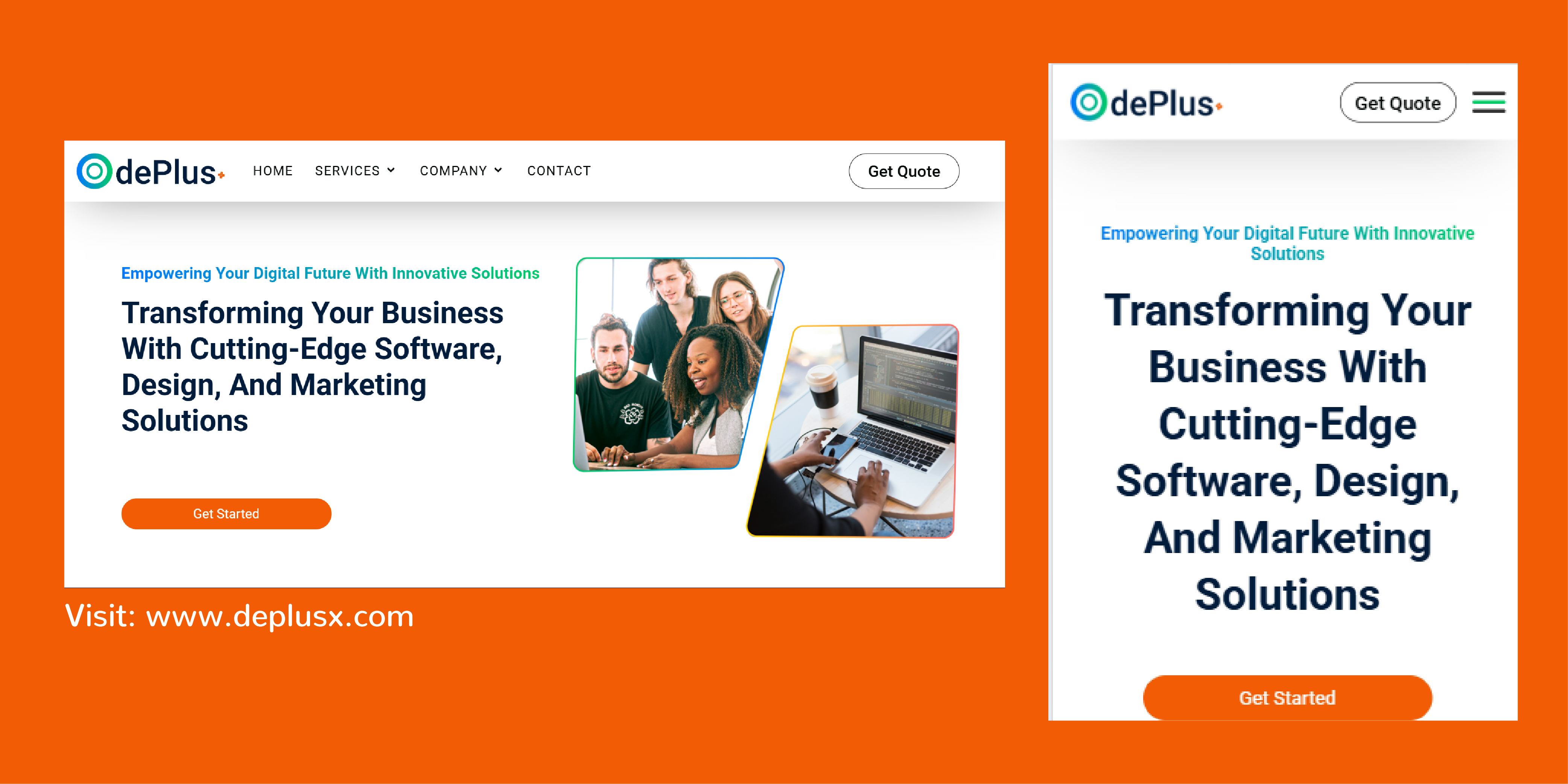 deplusx website snapshot